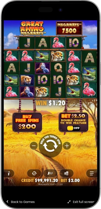 Great Rhino Megaways App